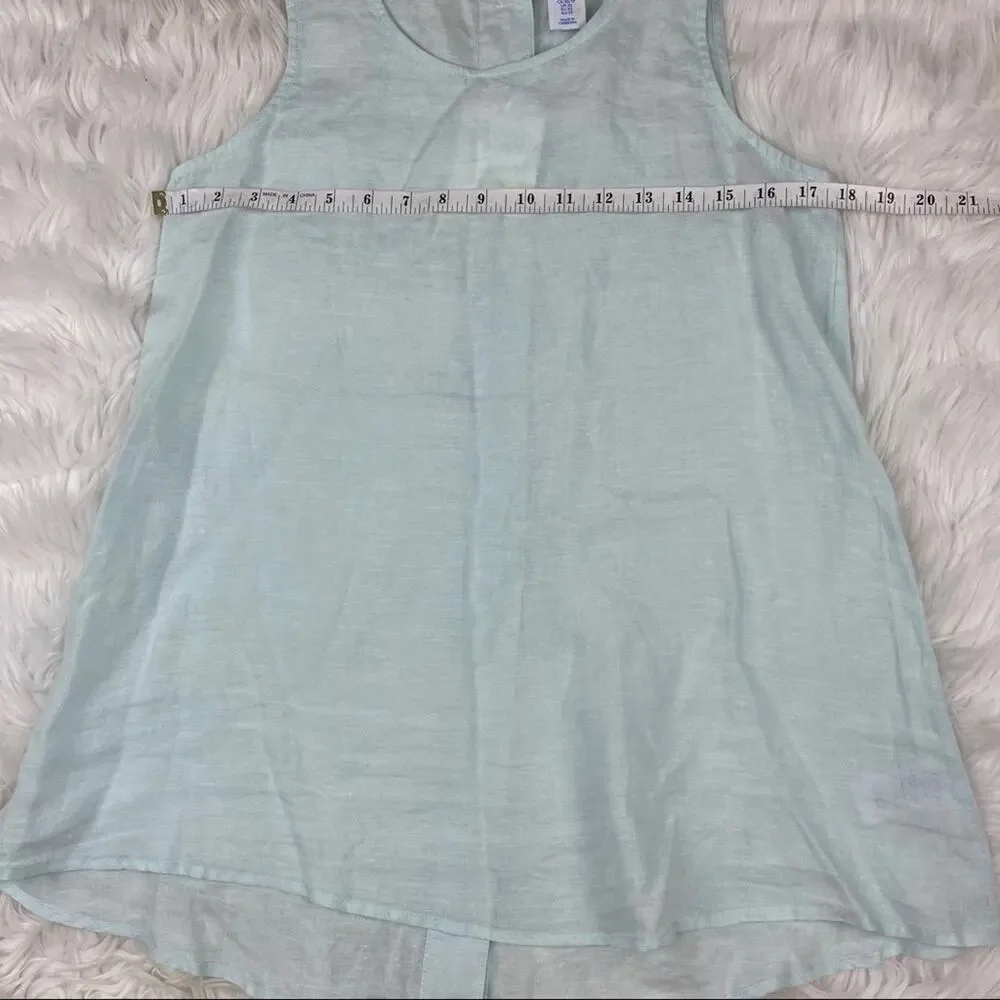 Sigrid Olsen Women's Sleeveless Tunic Blue‎ Size XS 100% Linen